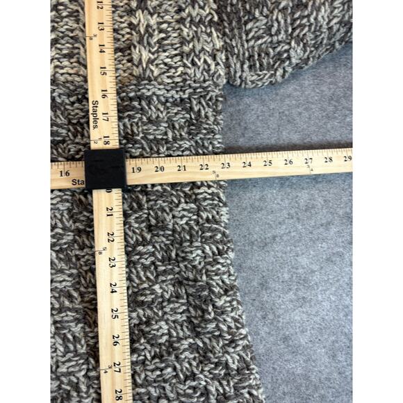 Vintage Y2K Turtleneck Sweater Mens XL Gray Chunky Knit Winter Pullover Cozy - Picture 5 of 7